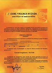 Certificat de înregistrare